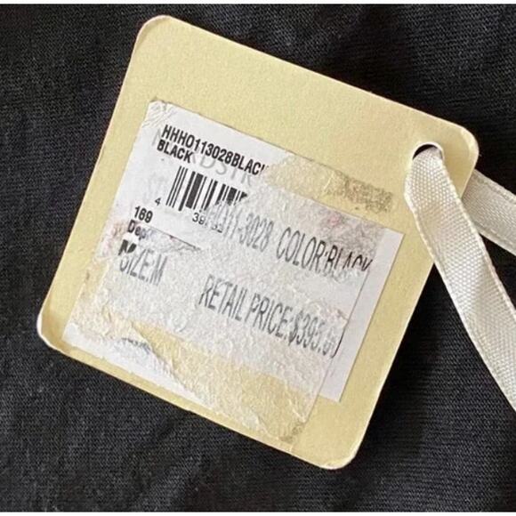 Haute Hippie Modal Surplice Neckline Faux Wrap Dress small Solid Black New NWT - Picture 8 of 8